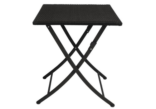  Bolero Table de bistrot carrée | Noir 