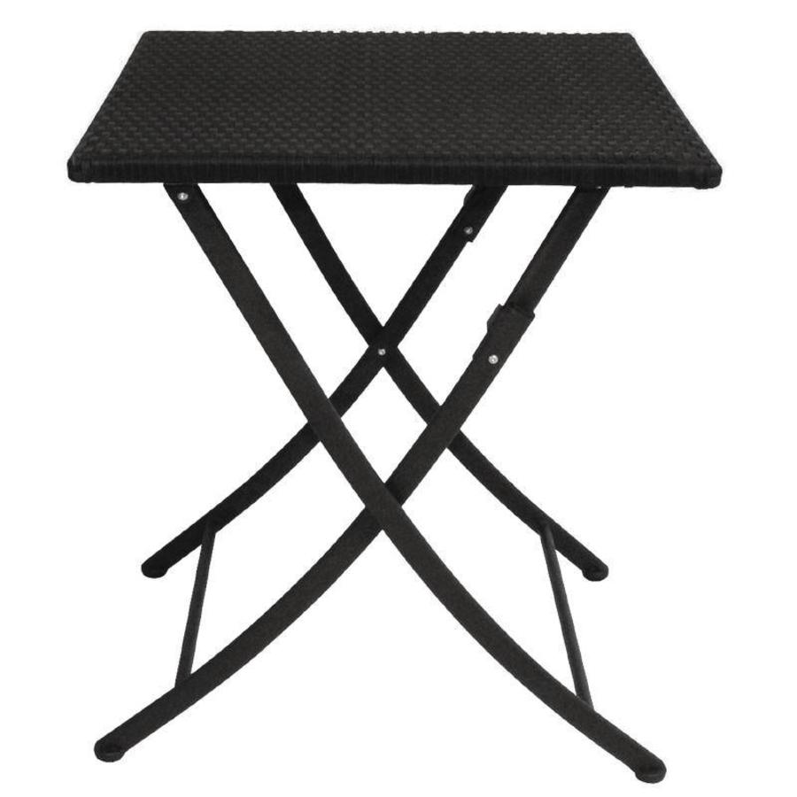 Table de bistrot carrée | Noir