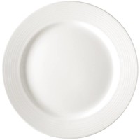 Round white porcelain plate 25 cm (12 pieces)