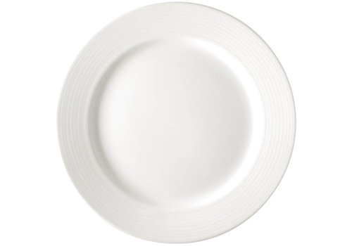 Olympia Assiette ronde en porcelaine blanche 25 cm (12 pièces) 