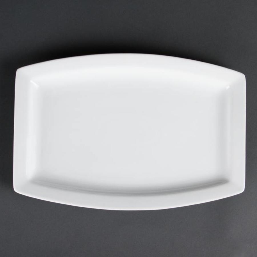 Porcelain plate rectangular 32 cm (6 pieces)