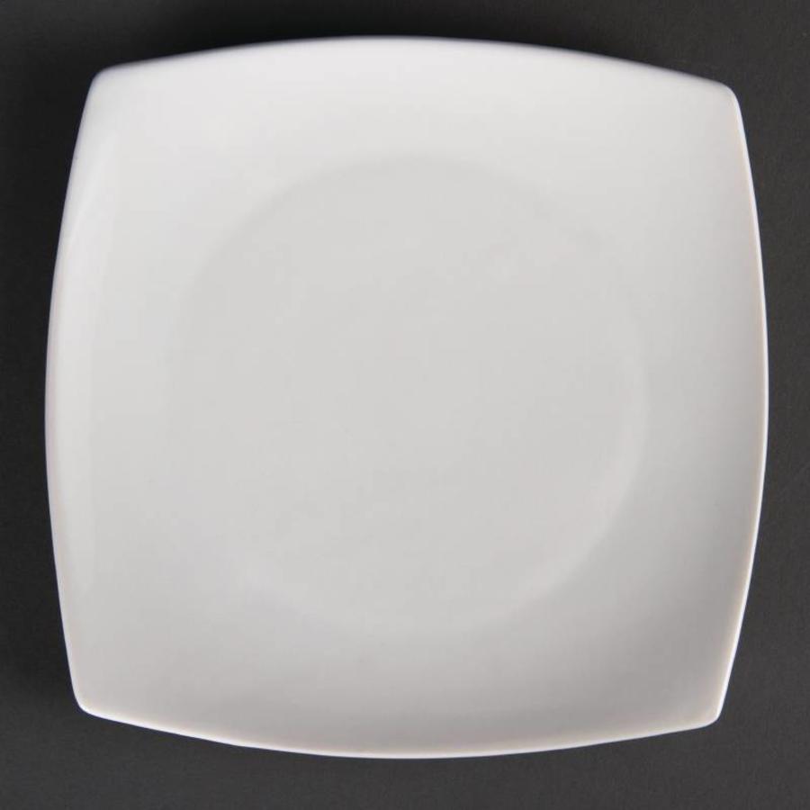 Flacher Teller aus Porzellan 18,5 cm | 12 Stück