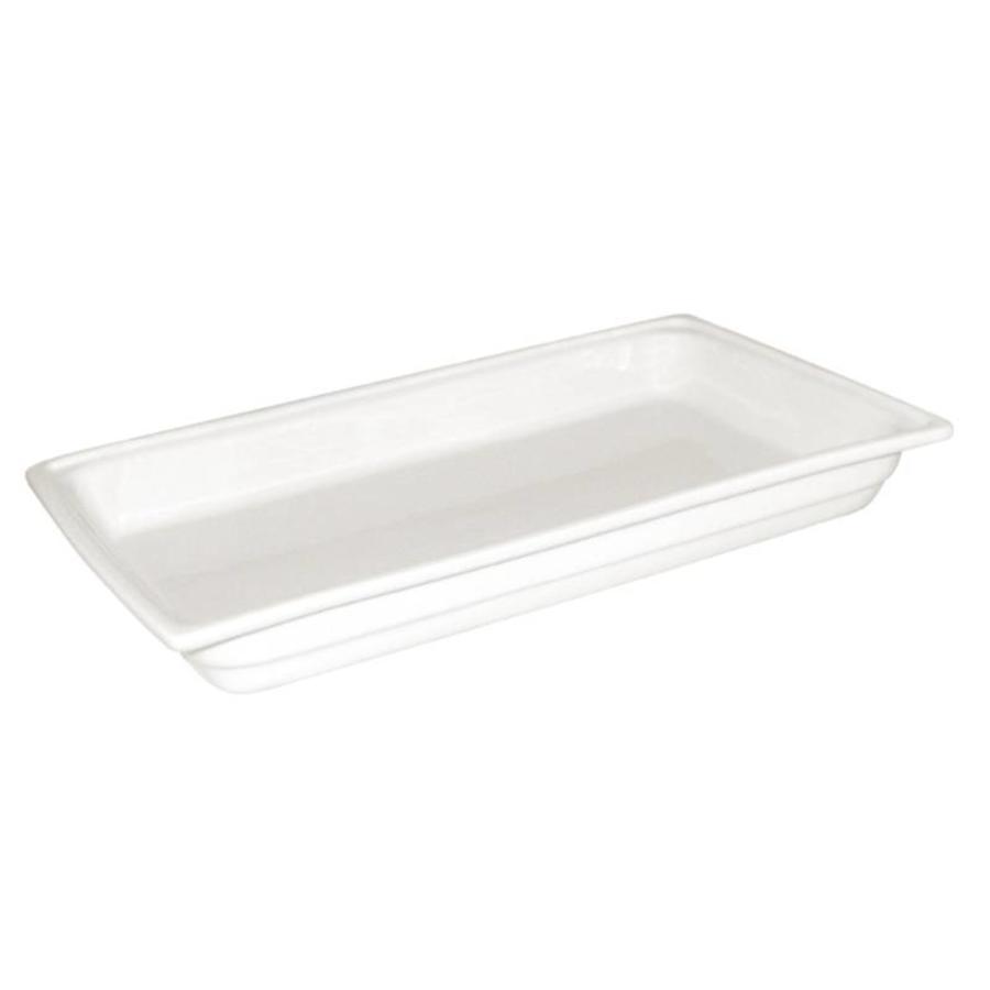 Bol Gastronorme 1/1 en porcelaine blanche 54x33cm