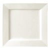 HorecaTraders Assiette carrée blanche en porcelaine | 26,5 cm (4 pièces)