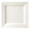 HorecaTraders Square White Plate Porcelain | 26.5cm (Pack of 4)