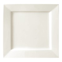 Assiette carrée blanche en porcelaine | 26,5 cm (4 pièces)