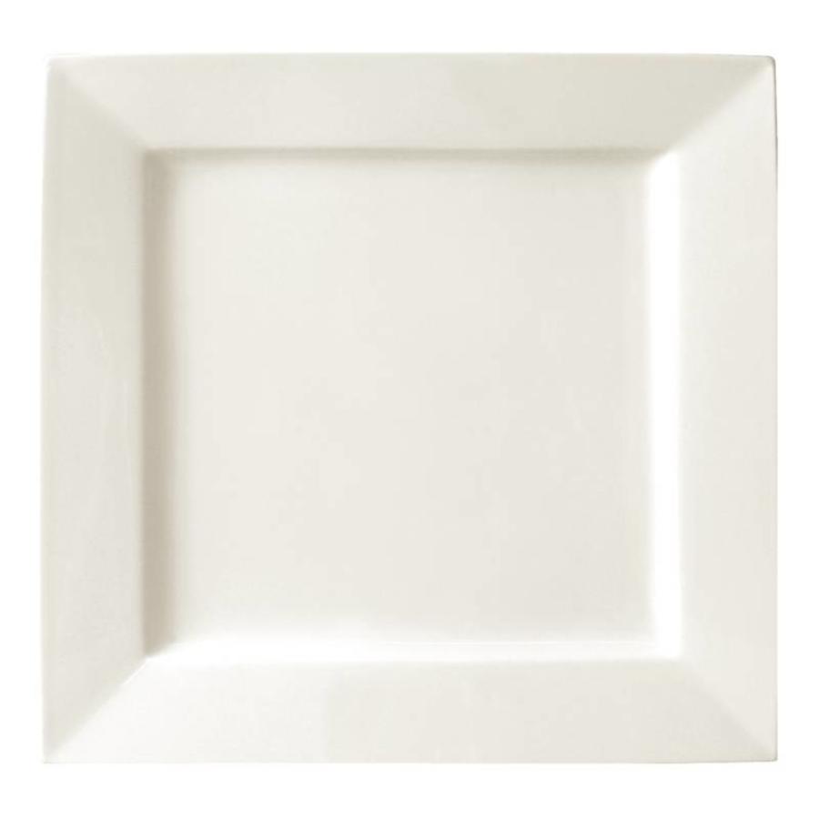 Assiette carrée blanche en porcelaine | 26,5 cm (4 pièces)