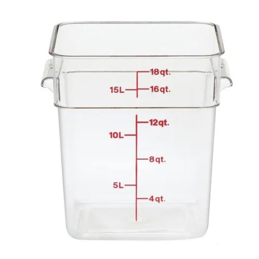 Polycarbonate food containers with measuring lines |
