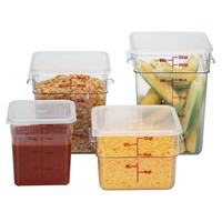 Voedselcontainer Deksel polycarbonaat  | 6 stuks | 3 Formaten