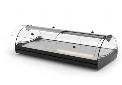  HorecaTraders Neutral showcase | Available in 3 sizes | Access on both sides | LED-lighting 