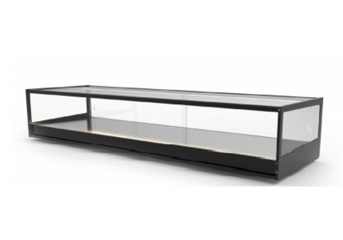  HorecaTraders Neutral showcase | Available in 6 sizes | LED lighting | toughened glass 