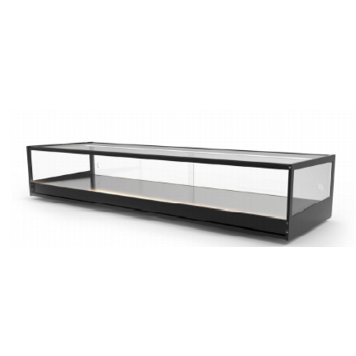  HorecaTraders Vitrine neutre | Disponible en 6 tailles | Éclairage LED | verre trempé 