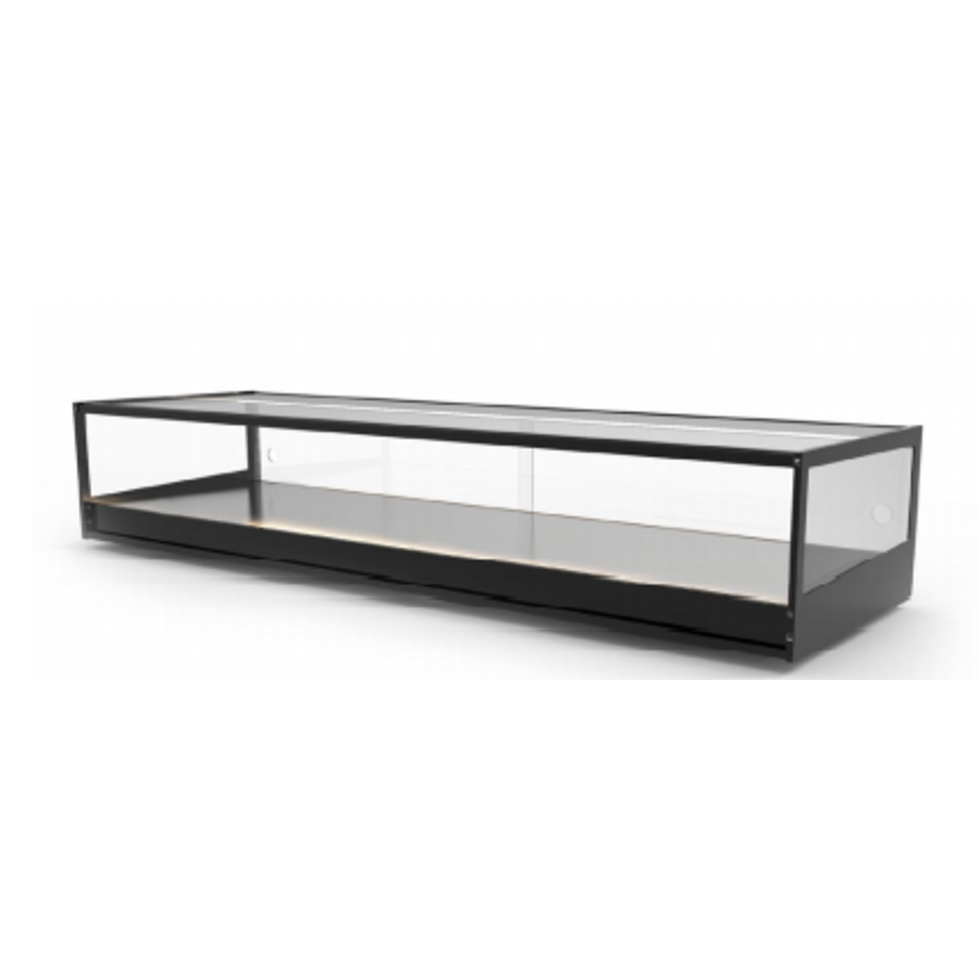 Vitrine neutre | Disponible en 6 tailles | Éclairage LED | verre trempé