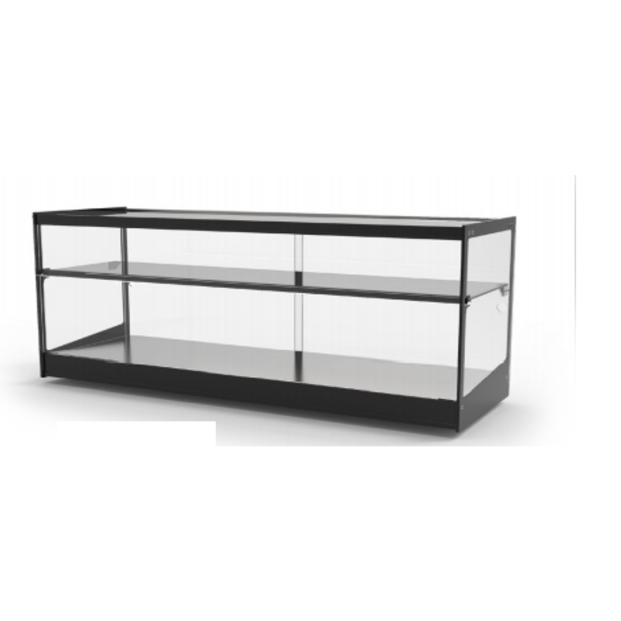 Vitrine neutre | Disponible en 6 tailles | Éclairage LED | verre trempé