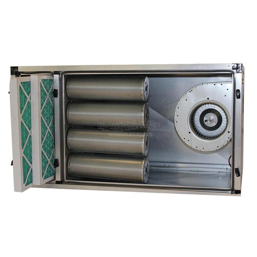 Armoire de filtration d'odeurs professionnelle en acier inoxydable