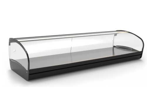  HorecaTraders Neutral display case | Available in 4 sizes | LED lighting 