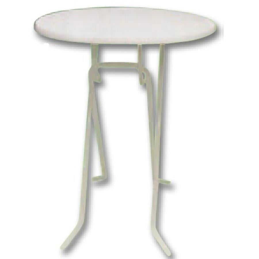 Folding high table with white top Ø 85 x 110 cm