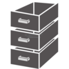 Combisteel Drawer unit 1/3 Monoblock Soft Closing