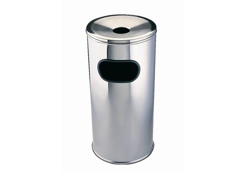  HorecaTraders Round Waste Bin with Ashtray | 2 formats 