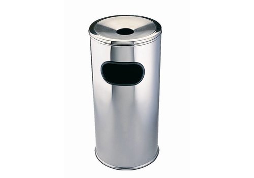  HorecaTraders Round Waste Bin with Ashtray | 2 sizes 
