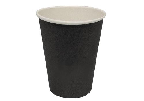  HorecaTraders Recyclable Coffee Cups Black (1000 Pieces) | 3 Formats 