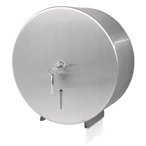  Jantex Stainless Steel Jumbo Toilet Roll Dispenser with lock 