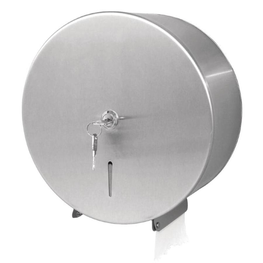 Distributeur de papier toilette géant en acier inoxydable avec serrure
