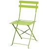 Bolero Chaises de bistrot en acier vert clair | 2 pièces