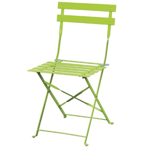  Bolero Steel Chairs Light Green | 2 pieces 