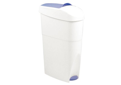  HorecaTraders Poubelle à pédale en plastique | 18 litres | Blanc 