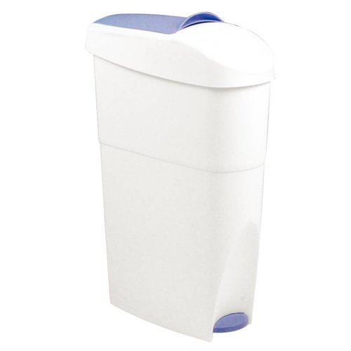  HorecaTraders Poubelle à pédale en plastique | 18 litres | Blanc 