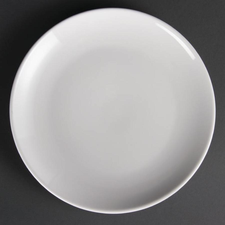 Weiße runde Catering-Teller 25 cm (12 Stück)