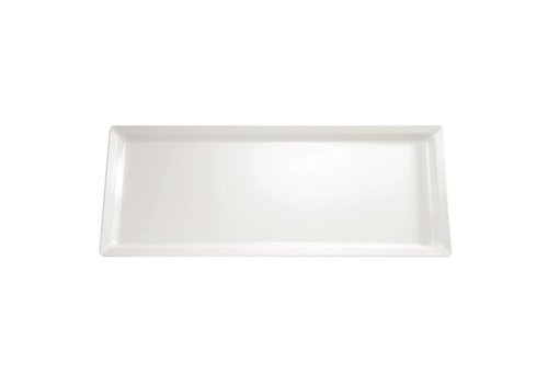  HorecaTraders Melamine rectangular dish white 