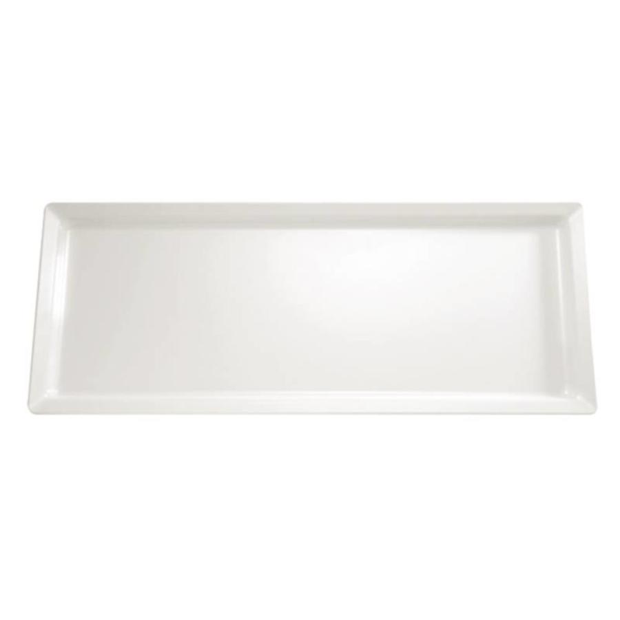 Melamine rectangular dish white