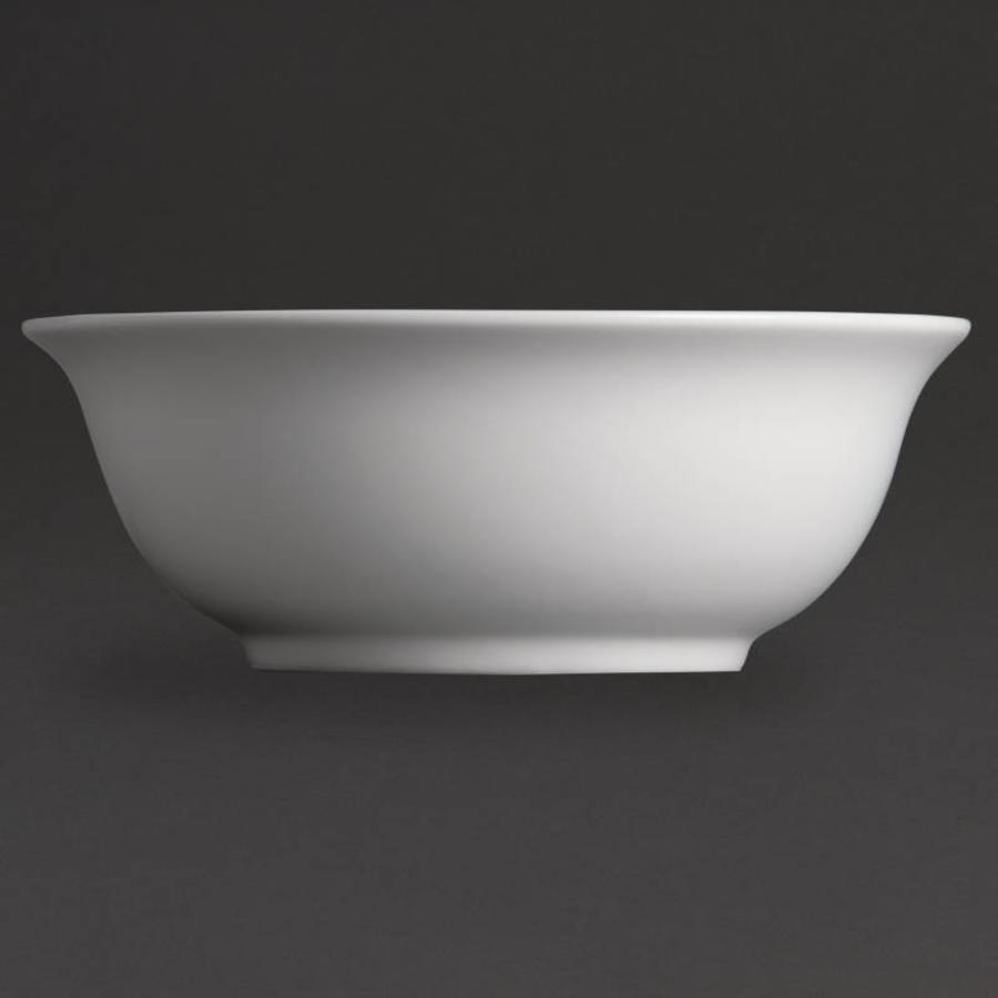 Salatschüssel aus Porzellan, weiß, 22 cm | 6 Stück