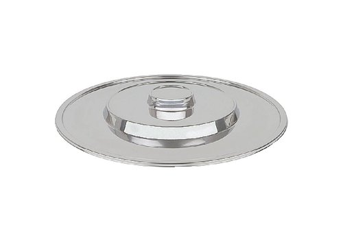  HorecaTraders Plateau de présentation surélevé, en acier inoxydable, Ø48 cm 