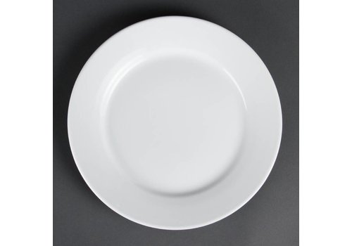  Olympia Assiettes Olympia Whitware blanches 25 cm (12 pièces) 