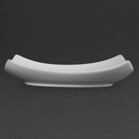 Square white serving plate (piece 12)
