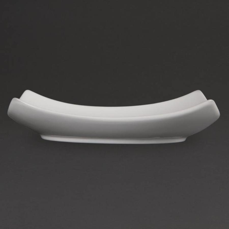 Square white serving plate (piece 12)