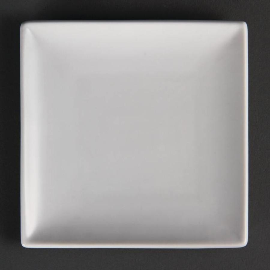 Quadratischer Teller weiß 14 cm (12 Stück)