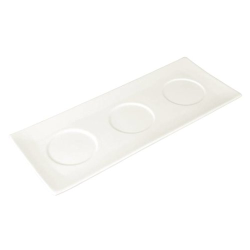  HorecaTraders Plat plat à 3 compartiments | 30x12cm (Pièces 6) 