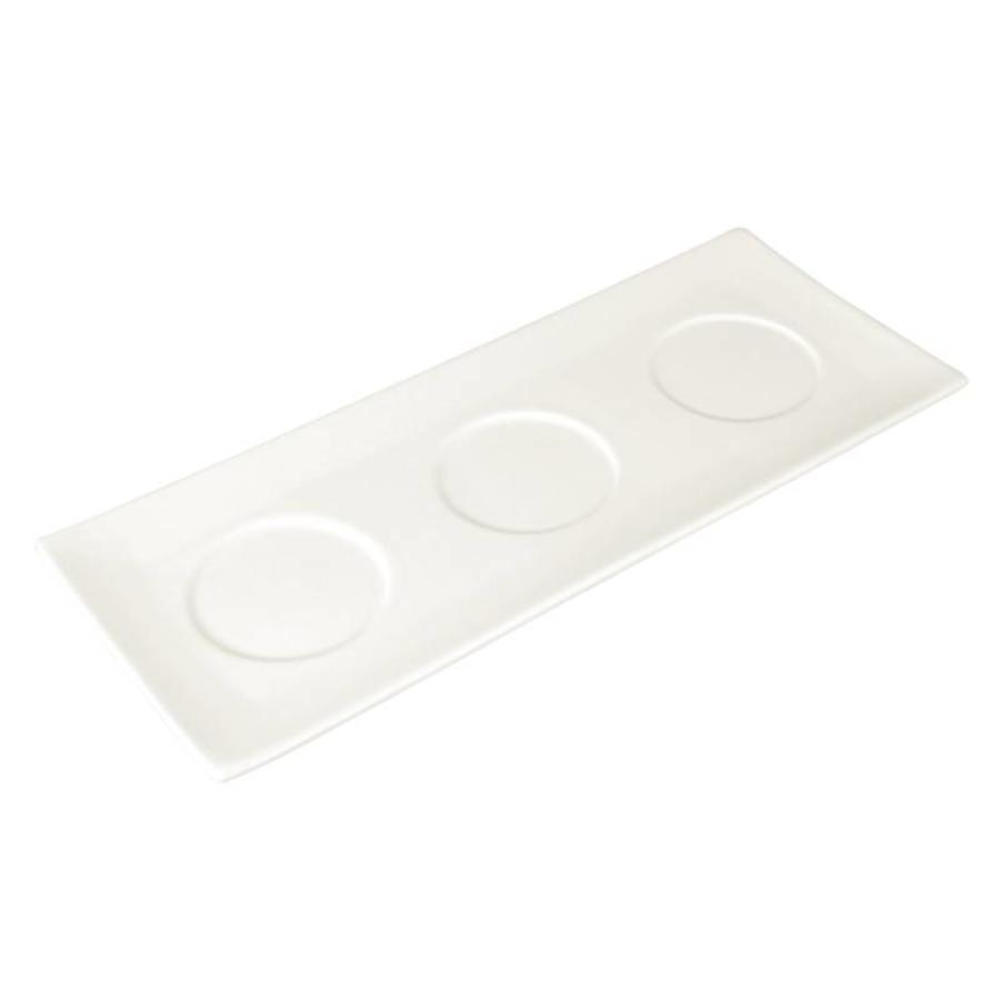 Plat plat à 3 compartiments | 30x12cm (Pièces 6)