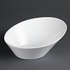 Olympia Bol ovale blanc en porcelaine 25 cm | 3 pièces