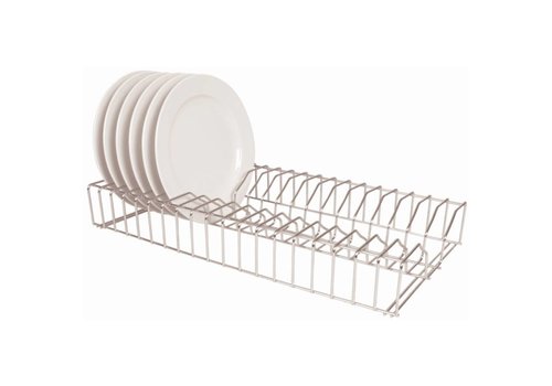  HorecaTraders Égouttoir à assiettes en acier inoxydable | 91,5 cm 
