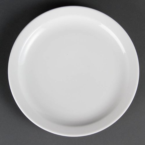  Olympia Assiette en porcelaine à bord étroit 25 cm (12 pièces) 