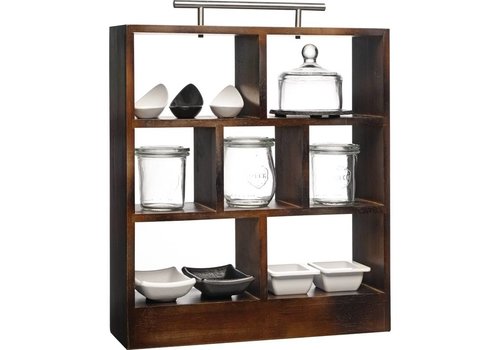  APS Wooden tea rack | stainless steel 