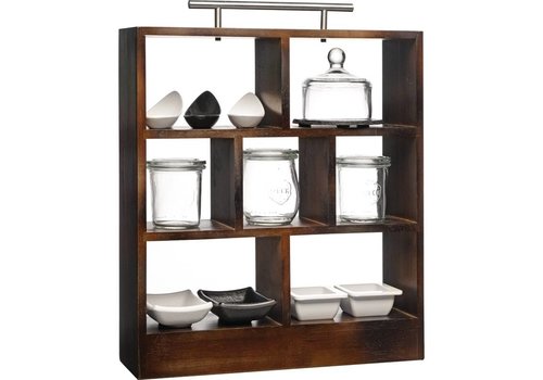  APS Wooden Tea Rack | stainless steel 