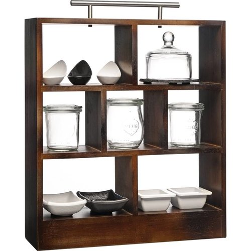  APS Wooden tea rack | stainless steel 