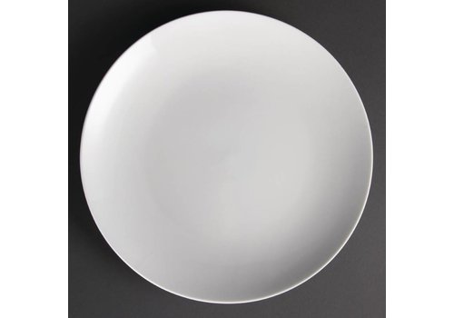  Olympia Witte porselein borden rond 31 cm (stuks 6) 