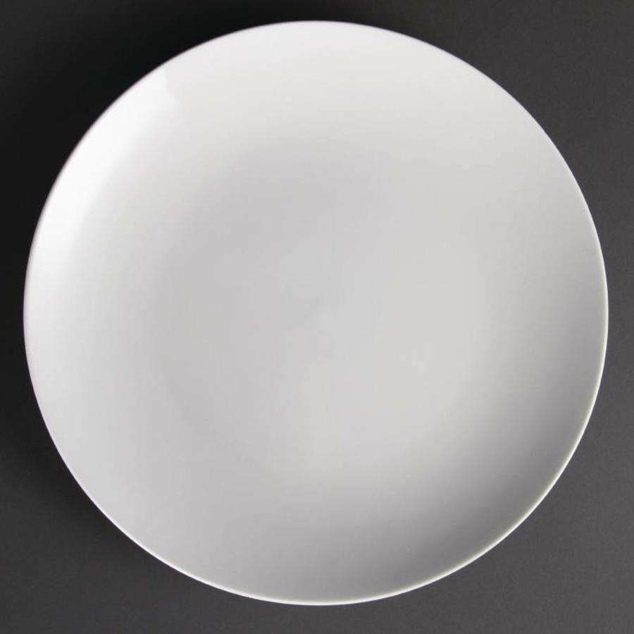 White porcelain plates round 31 cm (6 pieces)